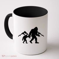 Bigfoot And Son Wild Outdoor Gift For Fathers Day Coffee Mug thumb 0