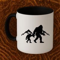 Bigfoot And Son Wild Outdoor Gift For Fathers Day Coffee Mug thumb 2