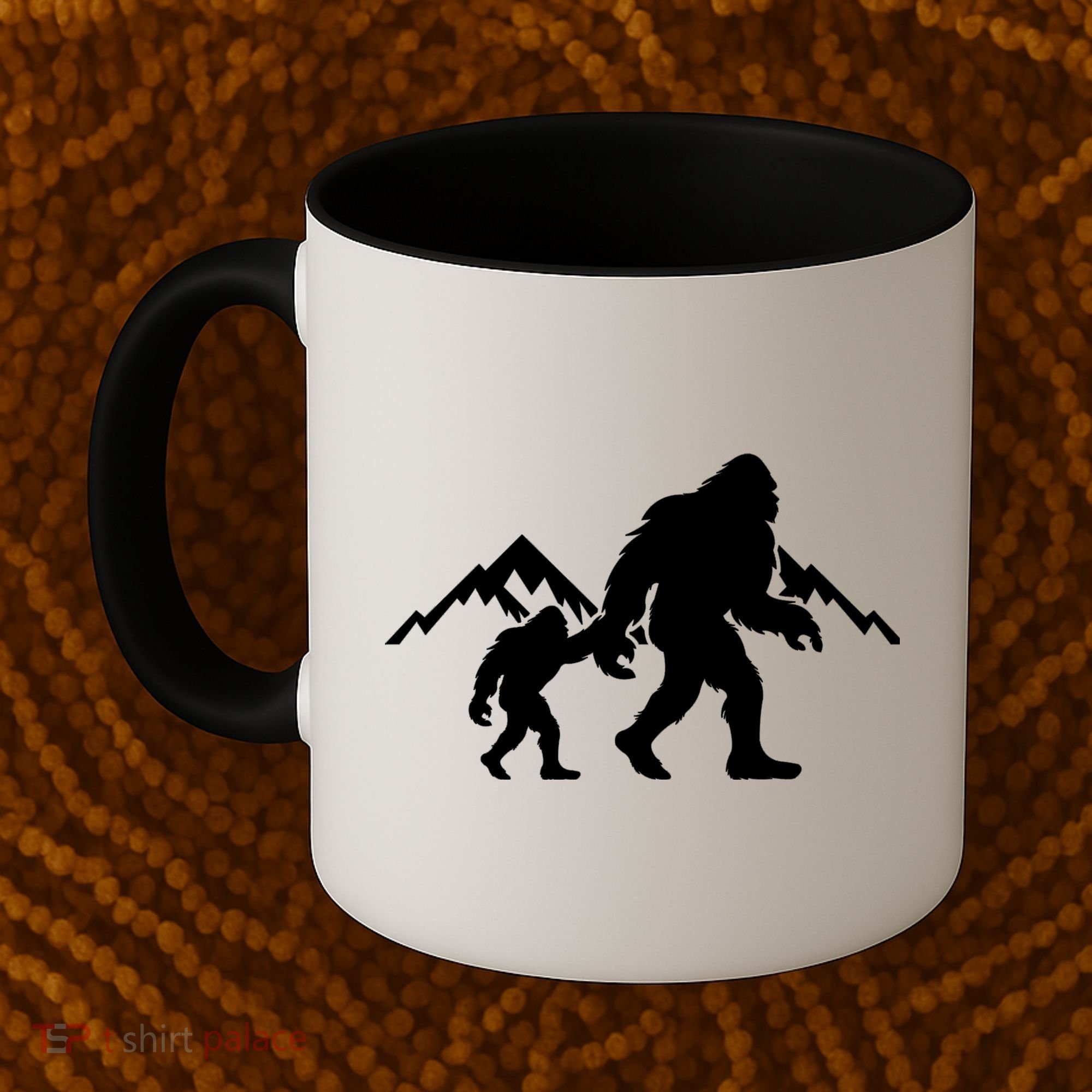 Bigfoot And Son Wild Outdoor Gift For Fathers Day Coffee Mug