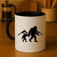 Bigfoot And Son Wild Outdoor Gift For Fathers Day Coffee Mug thumb 4