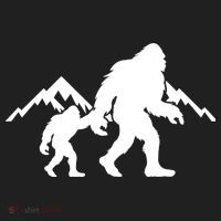Bigfoot And Son Wild Outdoor Gift For Fathers Day Beanie thumb 2