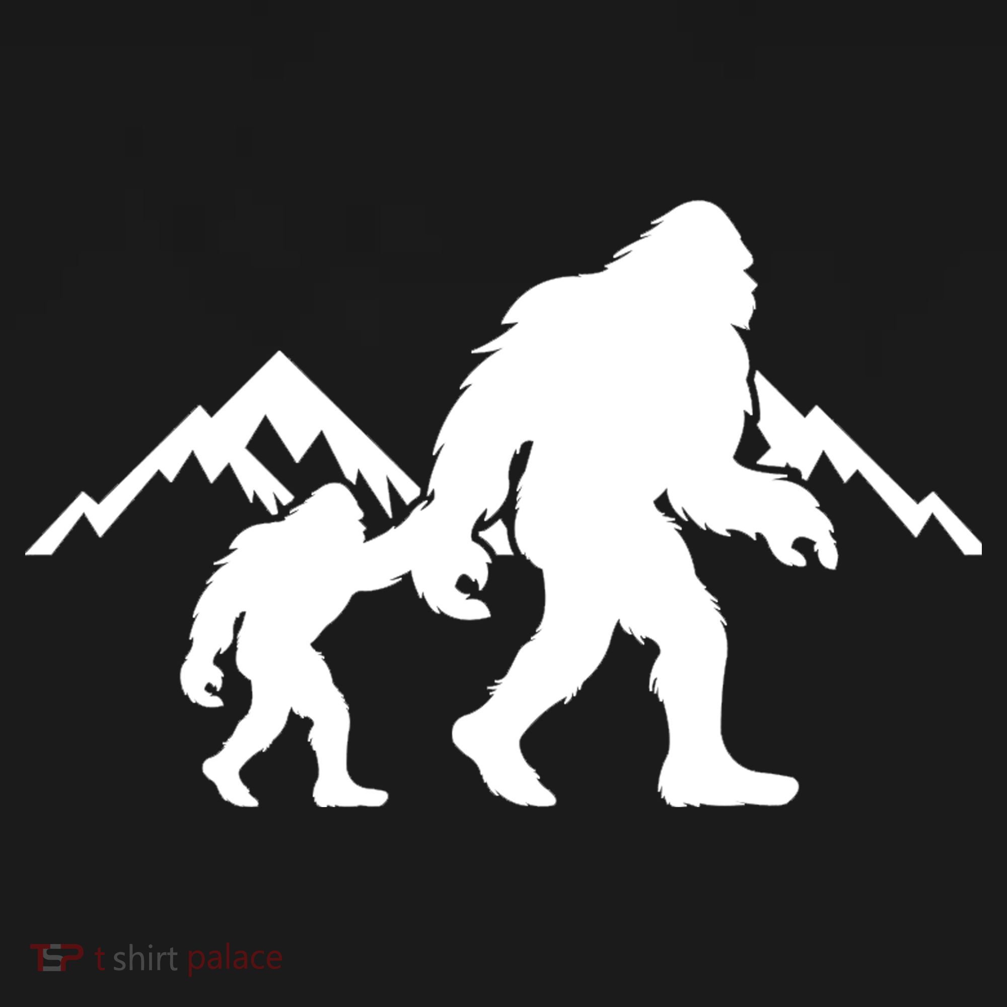 Bigfoot And Son Wild Outdoor Gift For Fathers Day Women's Hoodie