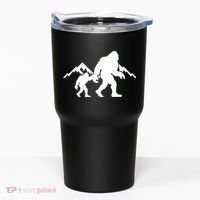 Bigfoot And Son Wild Outdoor Gift For Fathers Day Tumbler thumb 0