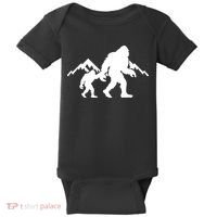 Bigfoot And Son Wild Outdoor Gift For Fathers Day Baby Bodysuit thumb 0
