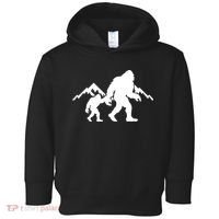 Bigfoot And Son Wild Outdoor Gift For Fathers Day Toddler Hoodie thumb 0