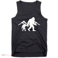 Bigfoot And Son Wild Outdoor Gift For Fathers Day Tank Top thumb 0