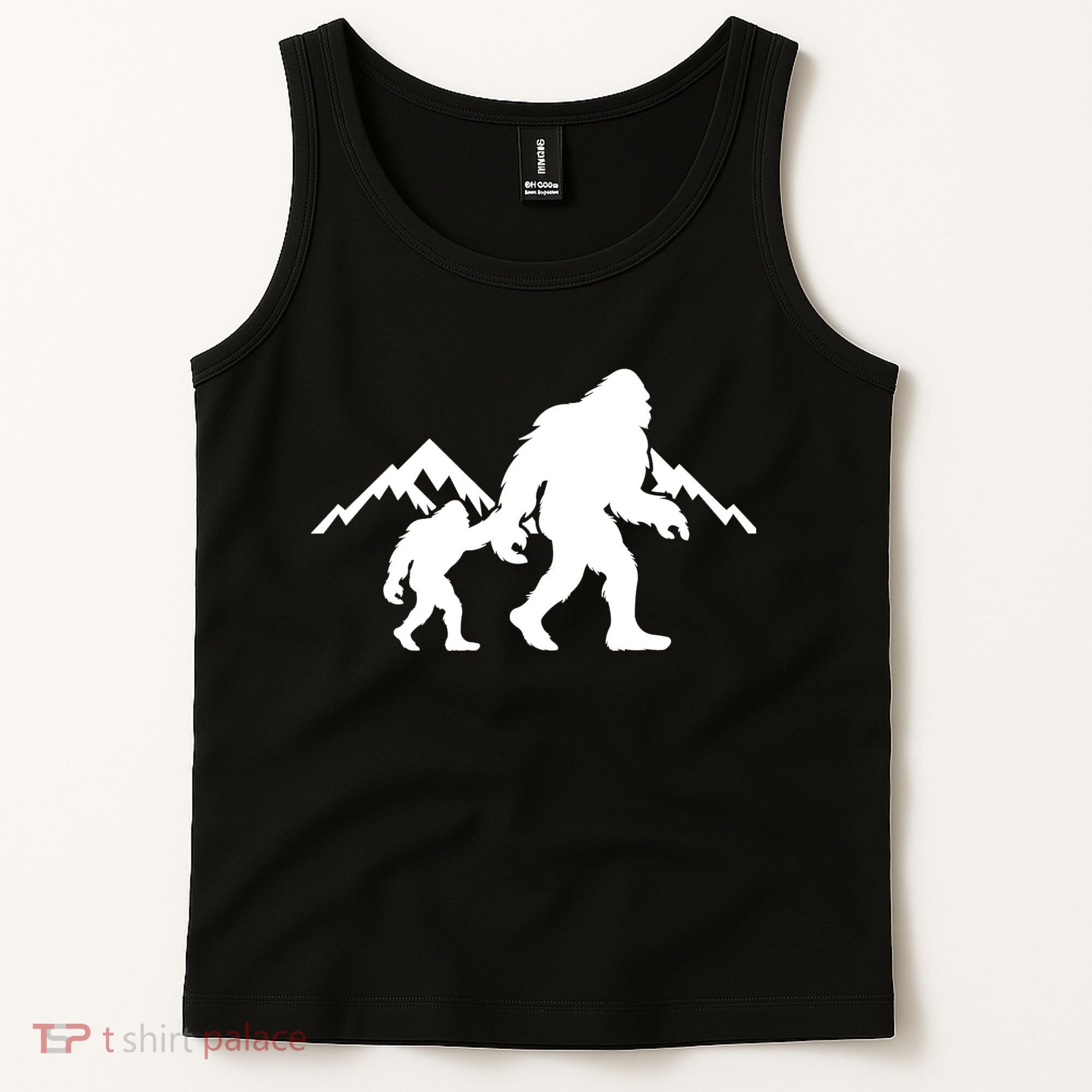 Bigfoot And Son Wild Outdoor Gift For Fathers Day Tank Top
