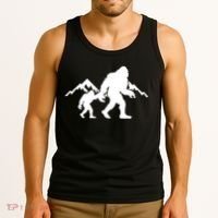 Bigfoot And Son Wild Outdoor Gift For Fathers Day Tank Top thumb 3