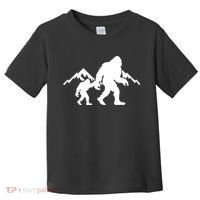 Bigfoot And Son Wild Outdoor Gift For Fathers Day Toddler T-Shirt thumb 0