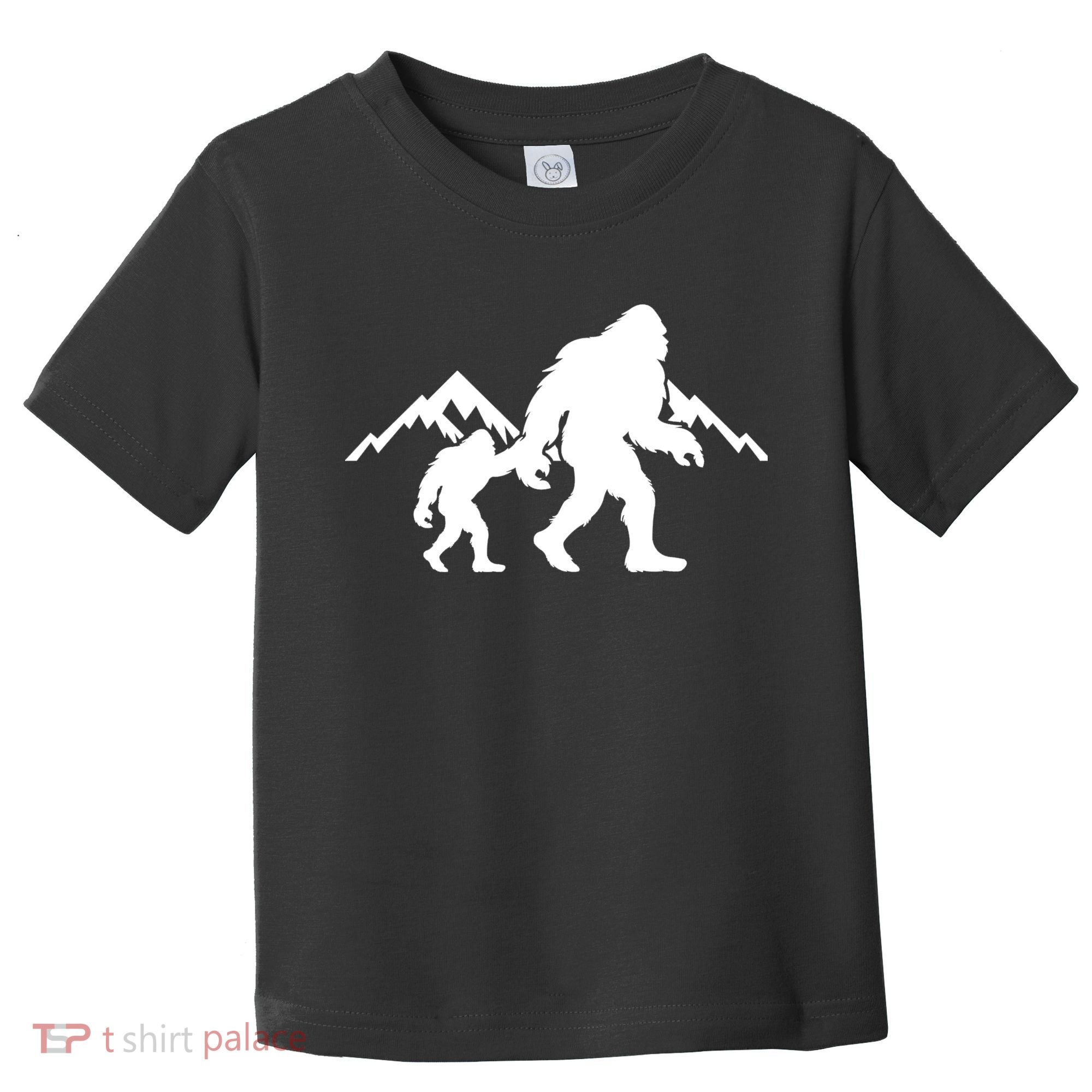 Bigfoot And Son Wild Outdoor Gift For Fathers Day Toddler T-Shirt