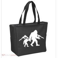 Bigfoot And Son Wild Outdoor Gift For Fathers Day Tote Bag thumb 2