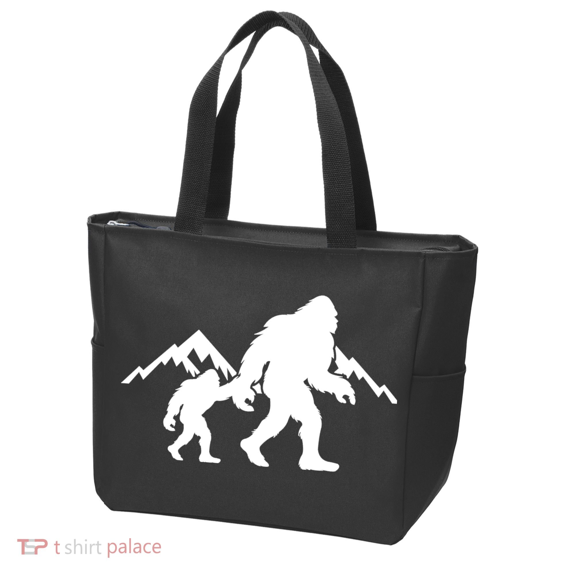 Bigfoot And Son Wild Outdoor Gift For Fathers Day Tote Bag