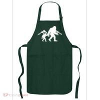 Bigfoot And Son Wild Outdoor Gift For Fathers Day Apron thumb 0