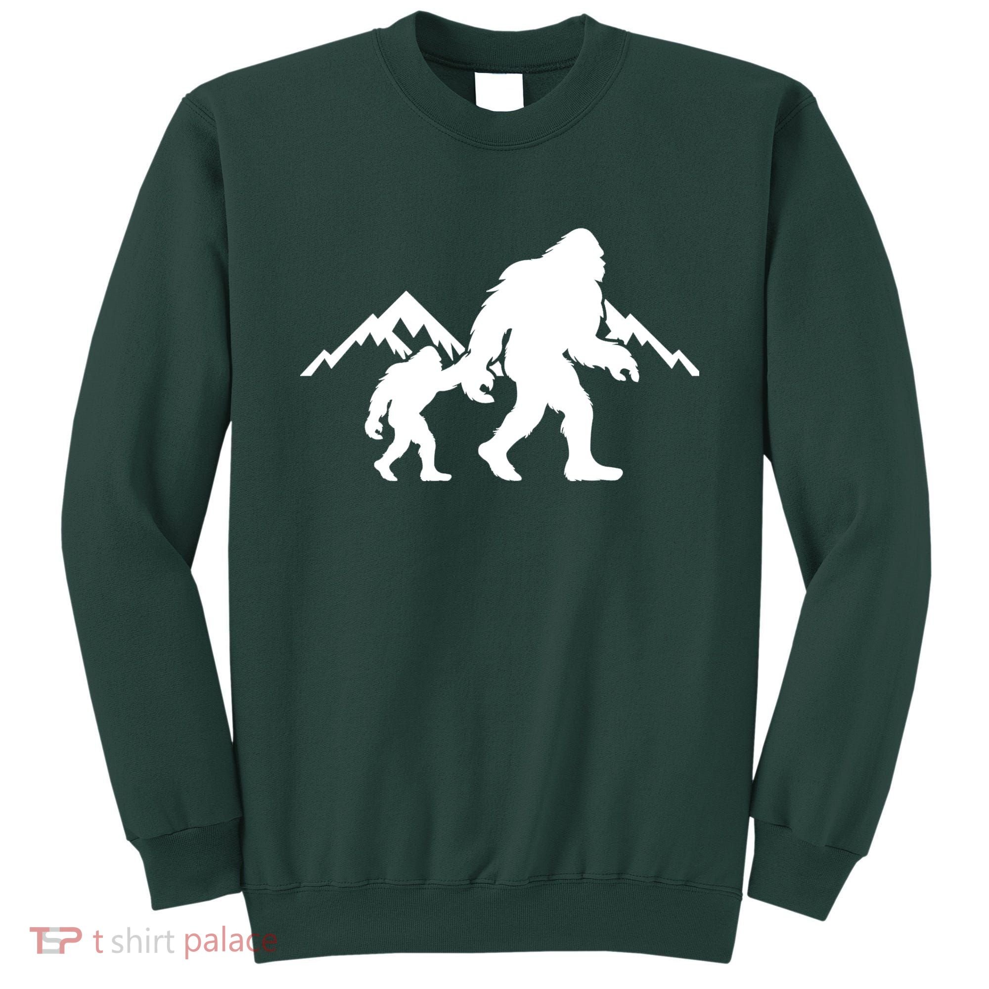 Bigfoot And Son Wild Outdoor Gift For Fathers Day Sweatshirt