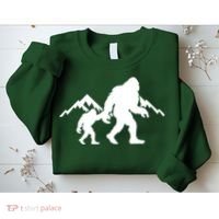 Bigfoot And Son Wild Outdoor Gift For Fathers Day Sweatshirt thumb 2