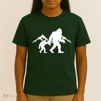 Bigfoot And Son Wild Outdoor Gift For Fathers Day T-Shirt thumb 4