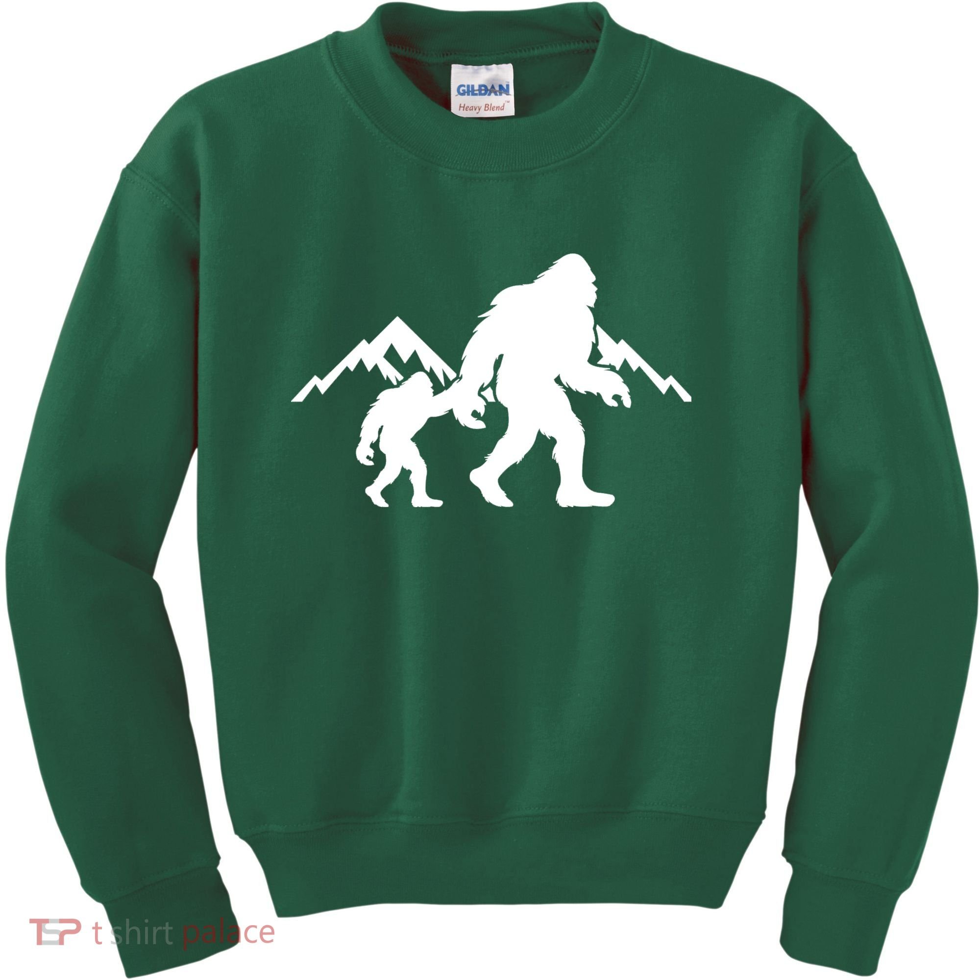 Bigfoot And Son Wild Outdoor Gift For Fathers Day Kids Sweatshirt