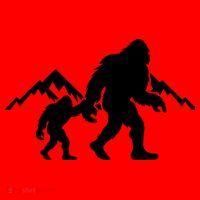Bigfoot And Son Wild Outdoor Gift For Fathers Day Santa Hat thumb 1