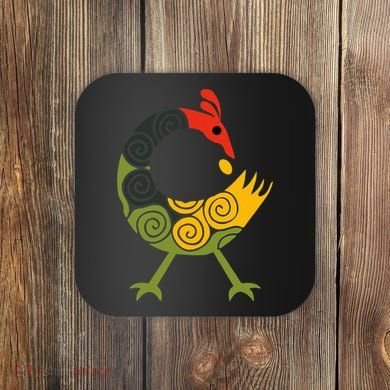 Bird Adinkra Symbol Ghana Sankofa Black History Coaster