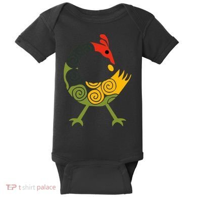 Bird Adinkra Symbol Ghana Sankofa Black History Baby Bodysuit