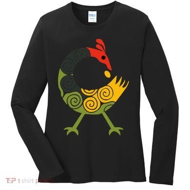 Bird Adinkra Symbol Ghana Sankofa Black History Women's Long Sleeve Shirt