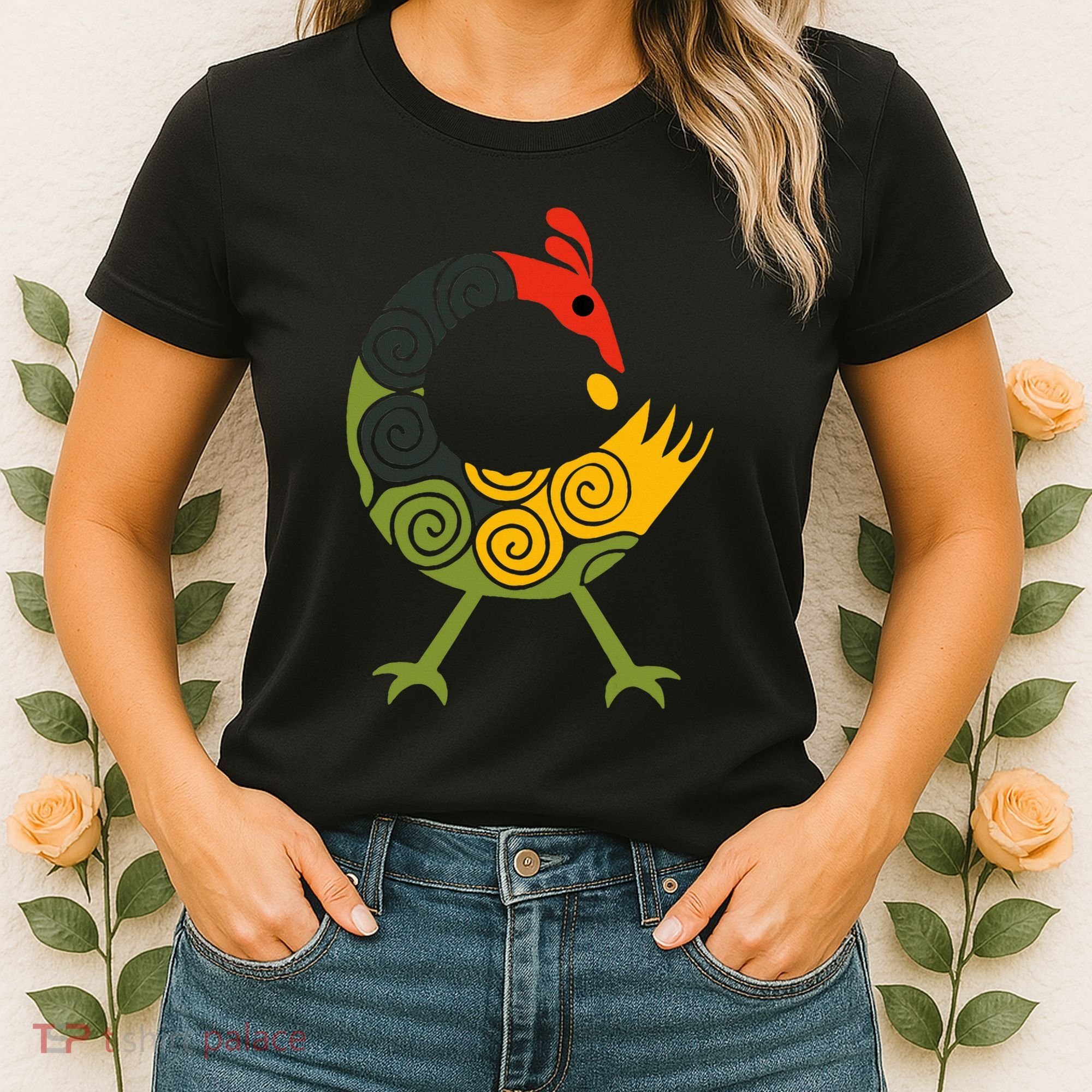 Bird Adinkra Symbol Ghana Sankofa Black History Women's T-Shirt