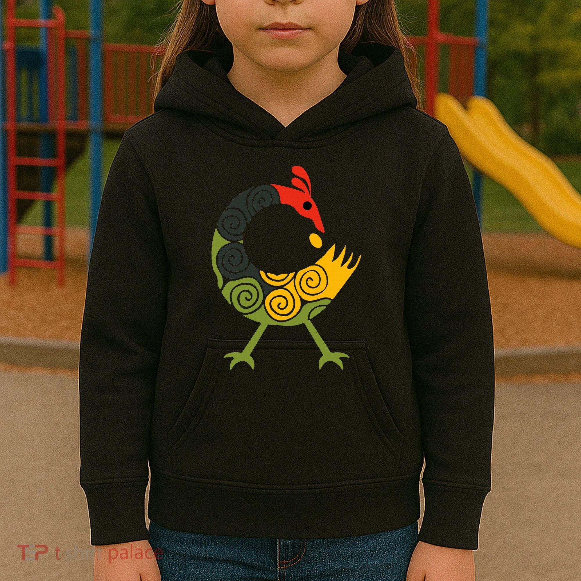 Bird Adinkra Symbol Ghana Sankofa Black History Kids Hoodie