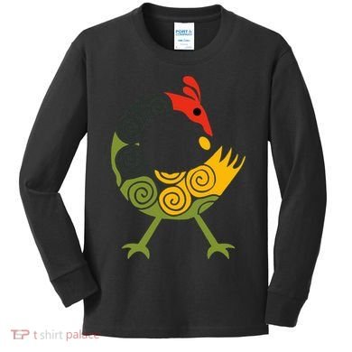 Bird Adinkra Symbol Ghana Sankofa Black History Kids Long Sleeve Shirt