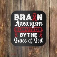 Brain Aneurysm Survivor Medical Condition Aneurysm Awareness Coaster thumb 0