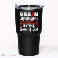 Brain Aneurysm Survivor Medical Condition Aneurysm Awareness Tumbler thumb 0