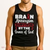 Brain Aneurysm Survivor Medical Condition Aneurysm Awareness Tank Top thumb 3