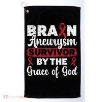 Brain Aneurysm Survivor Medical Condition Aneurysm Awareness Golf Towel thumb 0