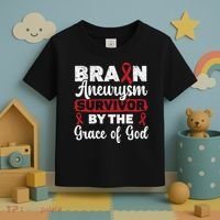 Brain Aneurysm Survivor Medical Condition Aneurysm Awareness Toddler T-Shirt thumb 3