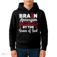 Brain Aneurysm Survivor Medical Condition Aneurysm Awareness Kids Hoodie thumb 4