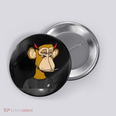 Bitcoin Ape Stoned Button