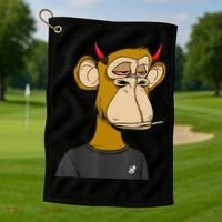 Bitcoin Ape Stoned Golf Towel thumb 1