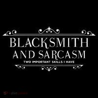 Blacksmith And Sarcasm Blacksmith Craftsman Metal Hoof Blacksmith Button thumb 1
