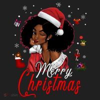 Black African Santa Hat African American Merry Christmas Pj Cool Gift Women's Sweatshirt thumb 2