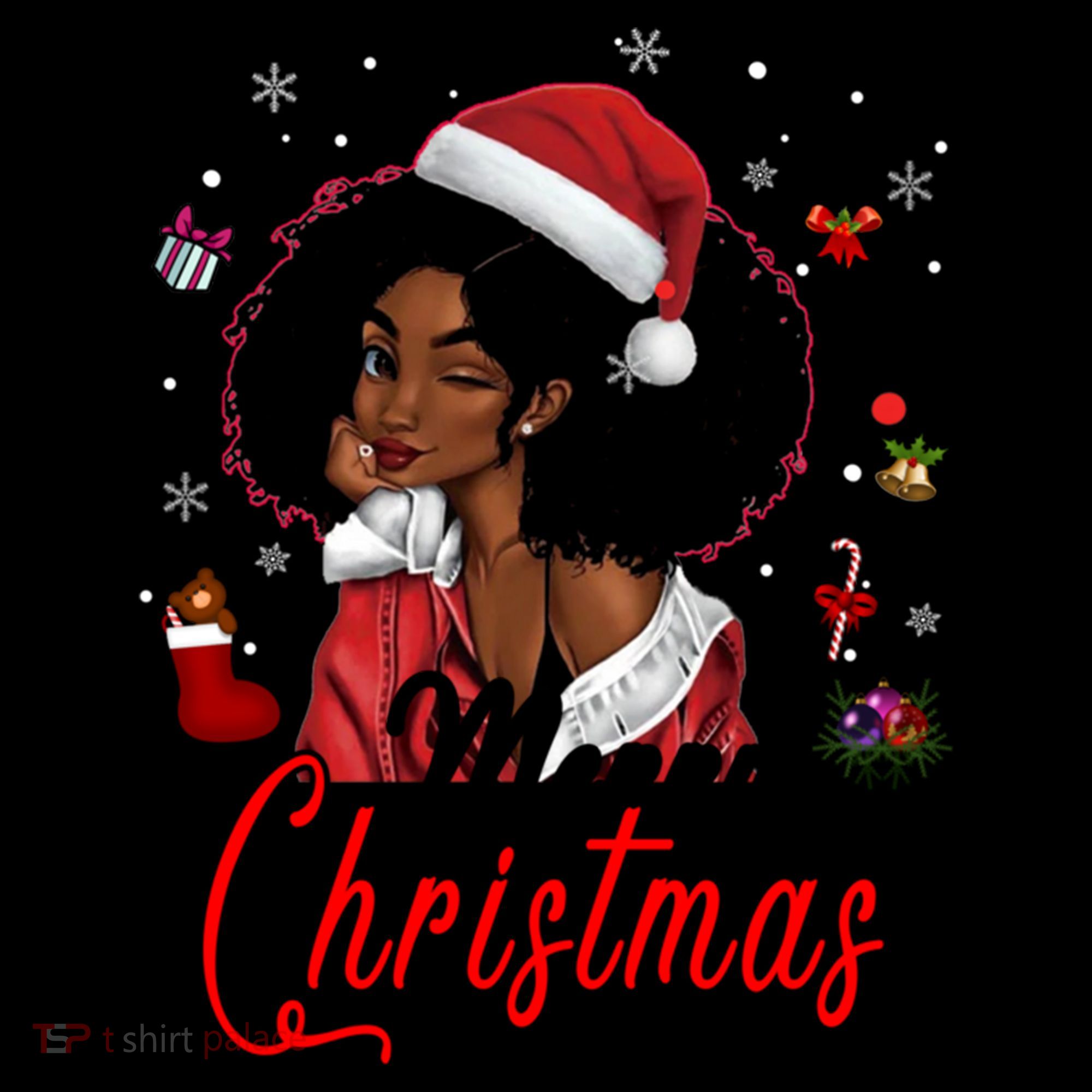 Black African Santa Hat African American Merry Christmas Pj Cool Gift Coffee Mug