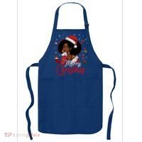 Black African Santa Hat African American Merry Christmas Pj Cool Gift Apron thumb 0