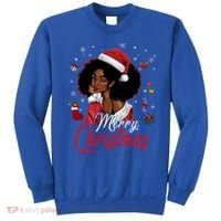 Black African Santa Hat African American Merry Christmas Pj Cool Gift Sweatshirt thumb 0