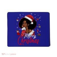 Black African Santa Hat African American Merry Christmas Pj Cool Gift Mousepad thumb 0
