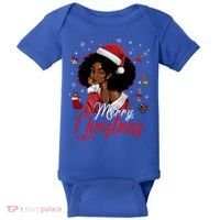 Black African Santa Hat African American Merry Christmas Pj Cool Gift Baby Bodysuit thumb 0