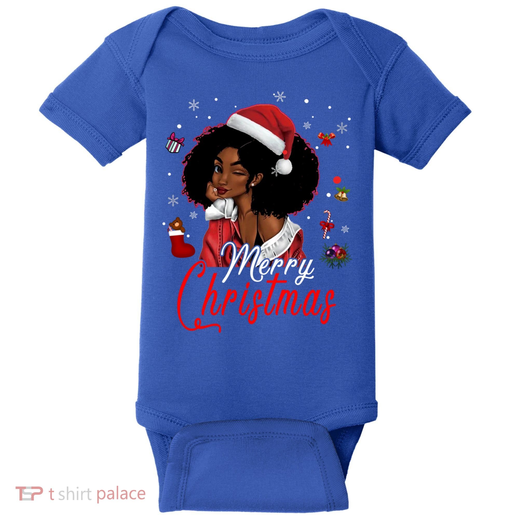 Black African Santa Hat African American Merry Christmas Pj Cool Gift Baby Bodysuit