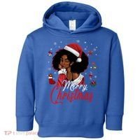 Black African Santa Hat African American Merry Christmas Pj Cool Gift Toddler Hoodie thumb 0