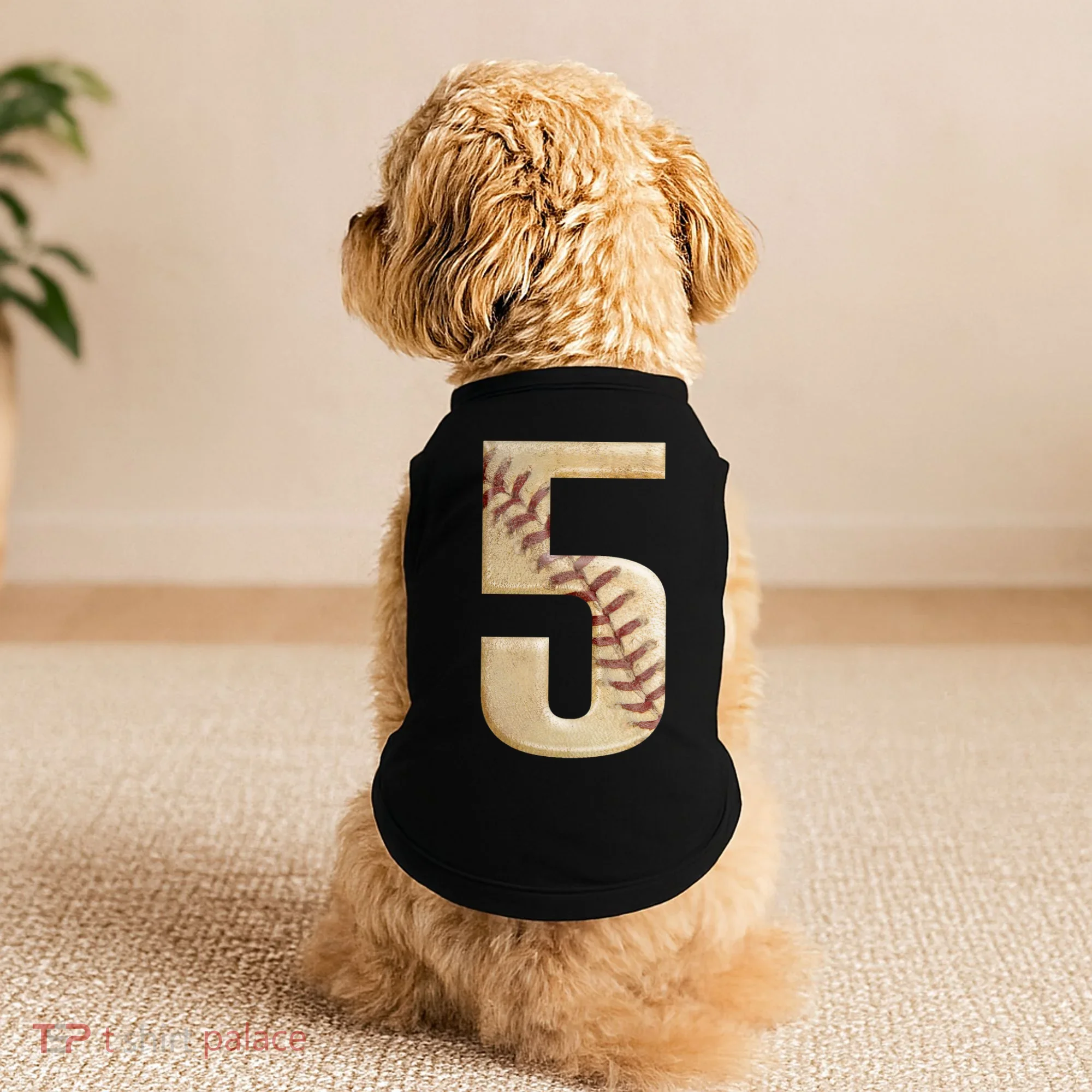 Baseball 5th Birthday  Doggie Tank