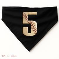 Baseball 5th Birthday  USA-Made Doggie Bandana thumb 0