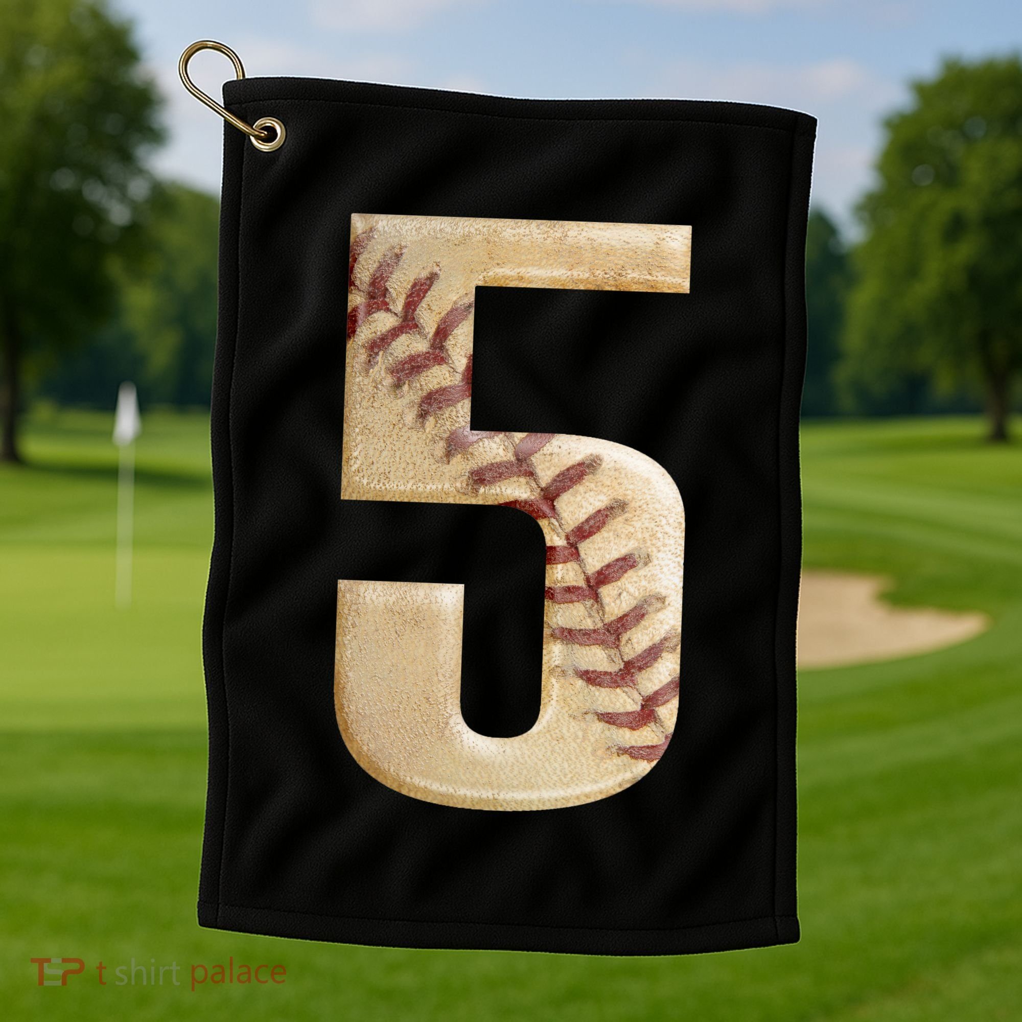 Baseball 5th Birthday  Golf Towel