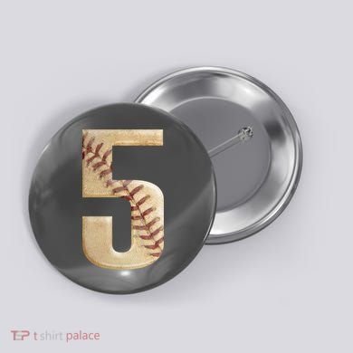 Baseball 5th Birthday  Button