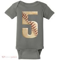 Baseball 5th Birthday  Baby Bodysuit thumb 0